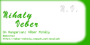 mihaly veber business card